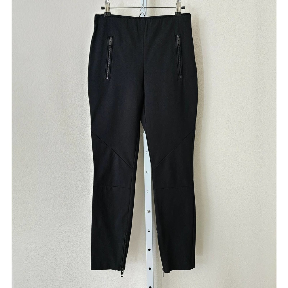 RAG AND BONE Women's Simone Slim Fit Black Cotton Sport Zipper Pants Sz 6